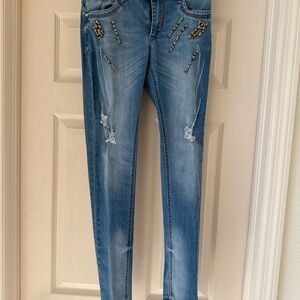 Venus Embellished Blue Jeans